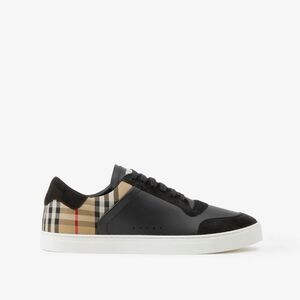 Burberry Leather, Suede and Check Low top Sneakers